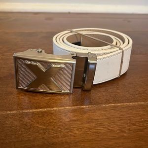 Nexbelt Leather Golf Belt - White